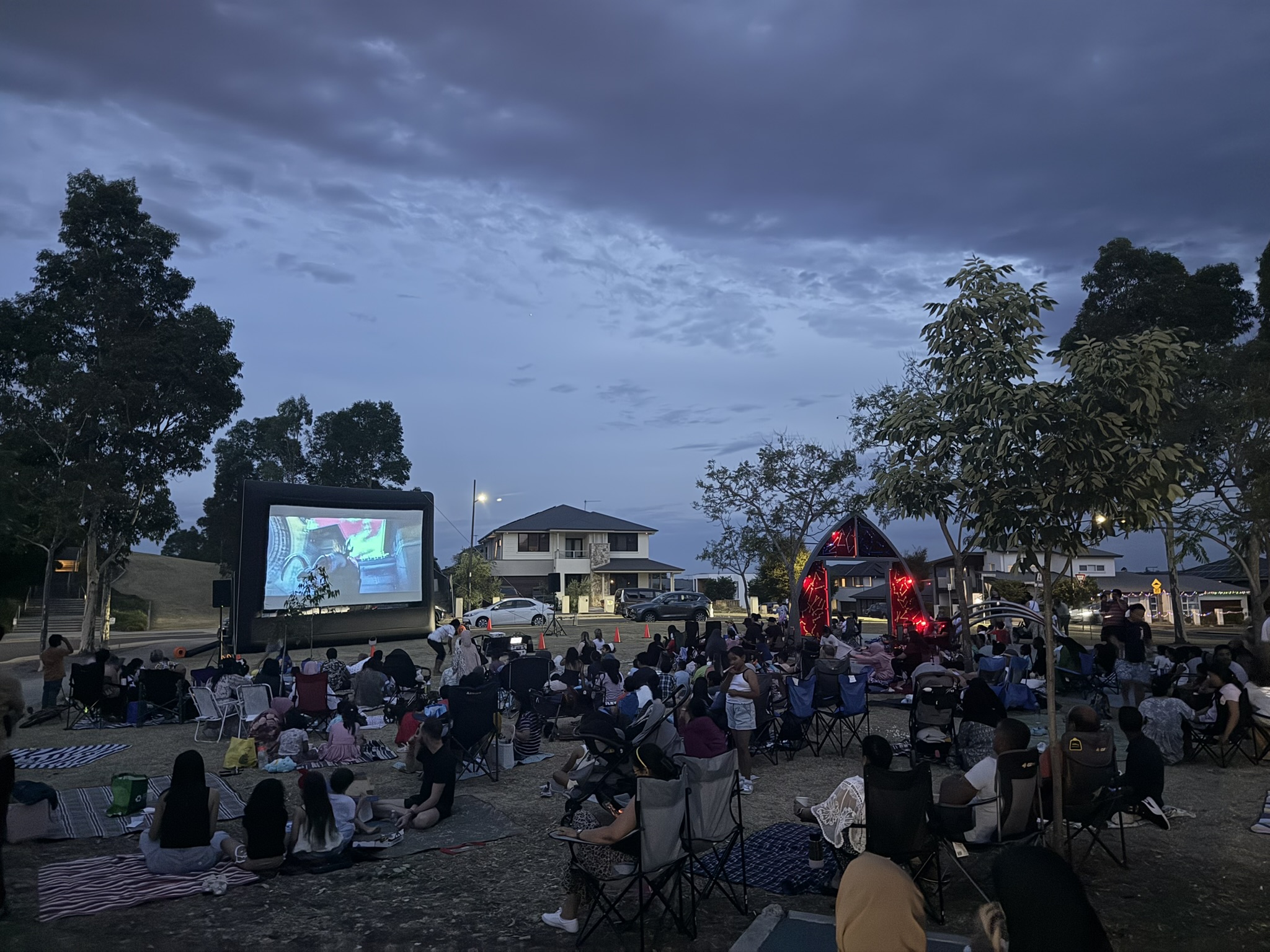 Outdoor movie night