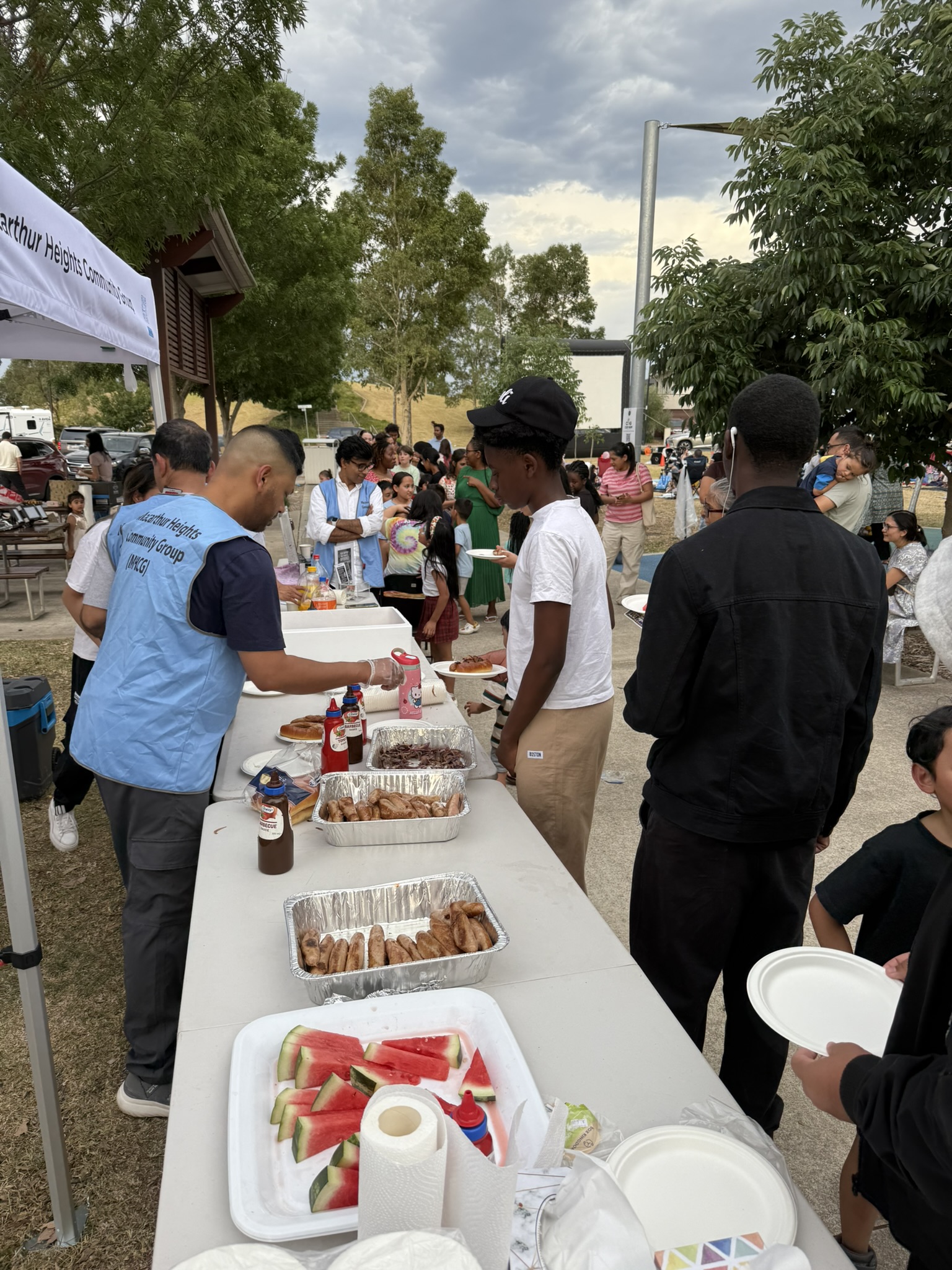 Community BBQ prior to movie night